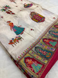 Premium Banarasi Crepe Kalamkari Saree