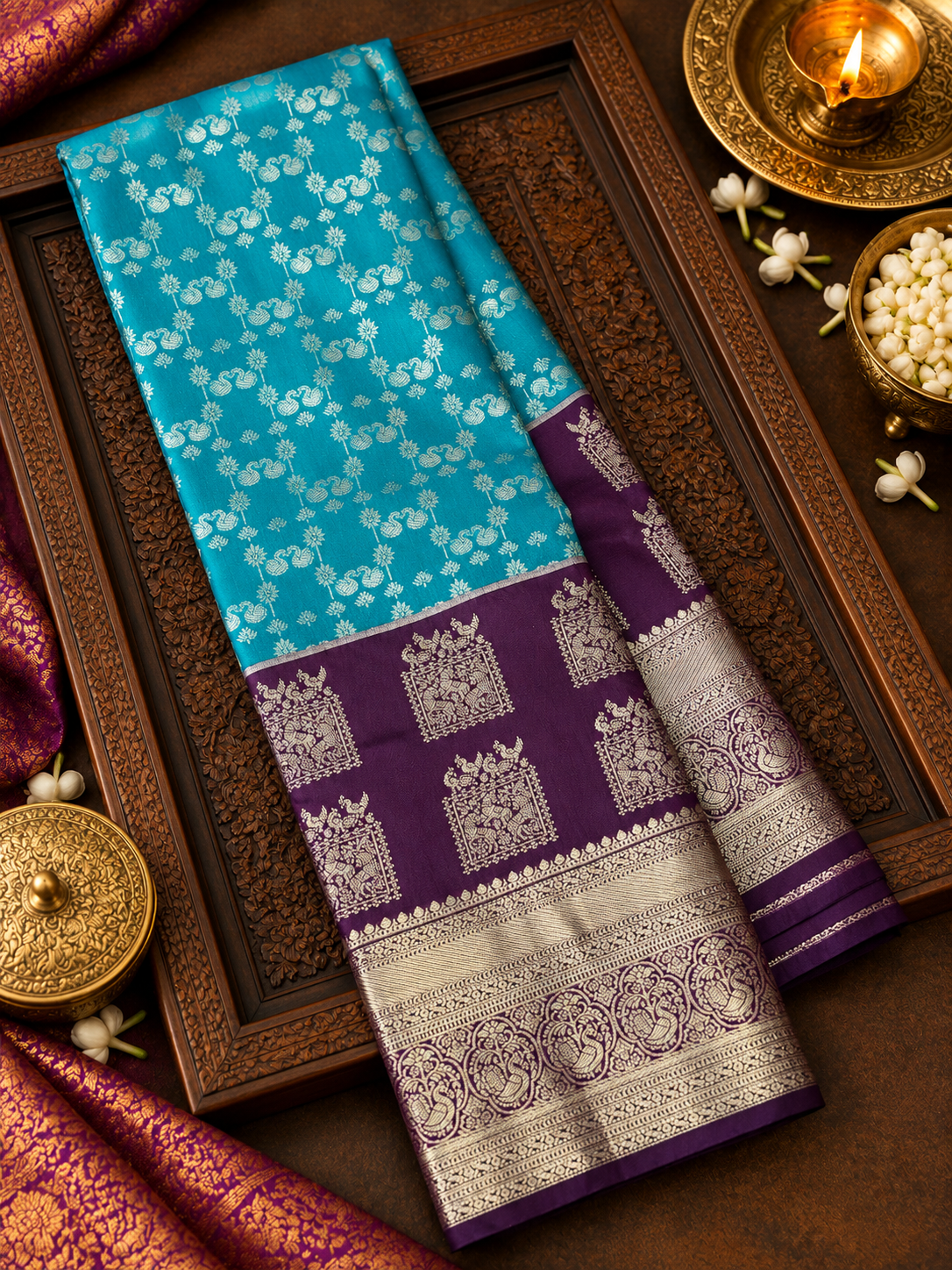 Premium Bridal Semi Kanchipuram Silk Saree
