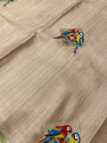 Pure Raw Silk Saree With Embroidery