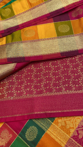 Premium mini Kanchi silk saree💚