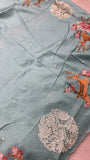 Premium Soft Tassar Saree With Embroidery