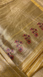 Tissue Bridal Semi Silk  Saree With Work - 902493