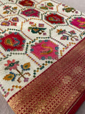 Premium Banarasi Crepe silk Saree With Appliqué Work - 902645
