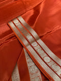 Pure Mix Mysore Crepe Silk Saree- 902032 Rust Orange
