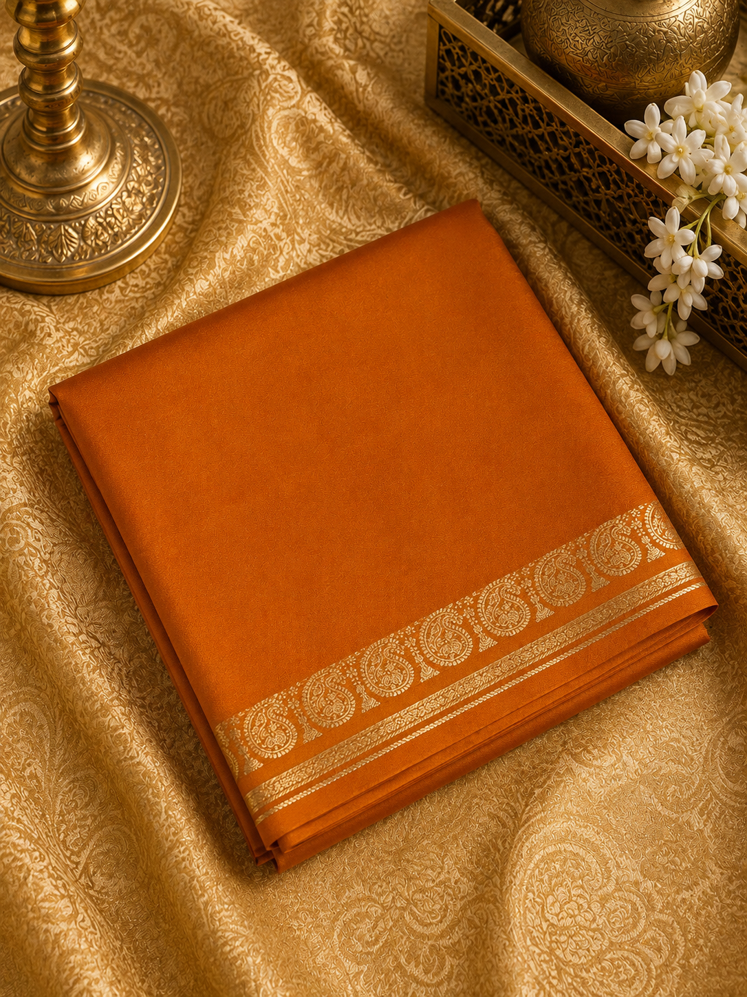 Premium Crepe Semi Mysore Silk Saree✨