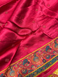 Premium Banarasi Crepe Satin Kalamkari Saree