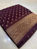 Pure crepe khaddi Banarasi saree- Silk mark certified