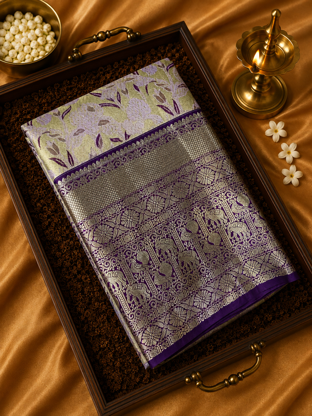 Premium Bridal Semi Kanchipuram Silk Saree