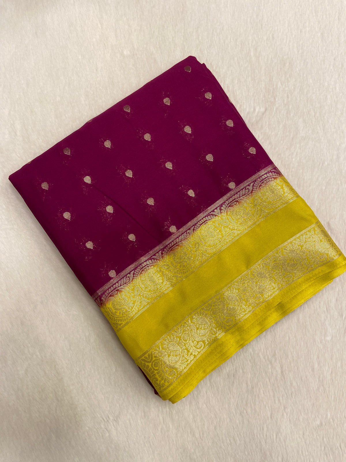 Pure Mix Crepe Mysore Silk Saree