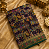 Premium Banarasi Crepe Kalamkari Saree