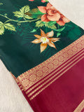 Pure Mix Printed Mysore Crepe Silk Saree