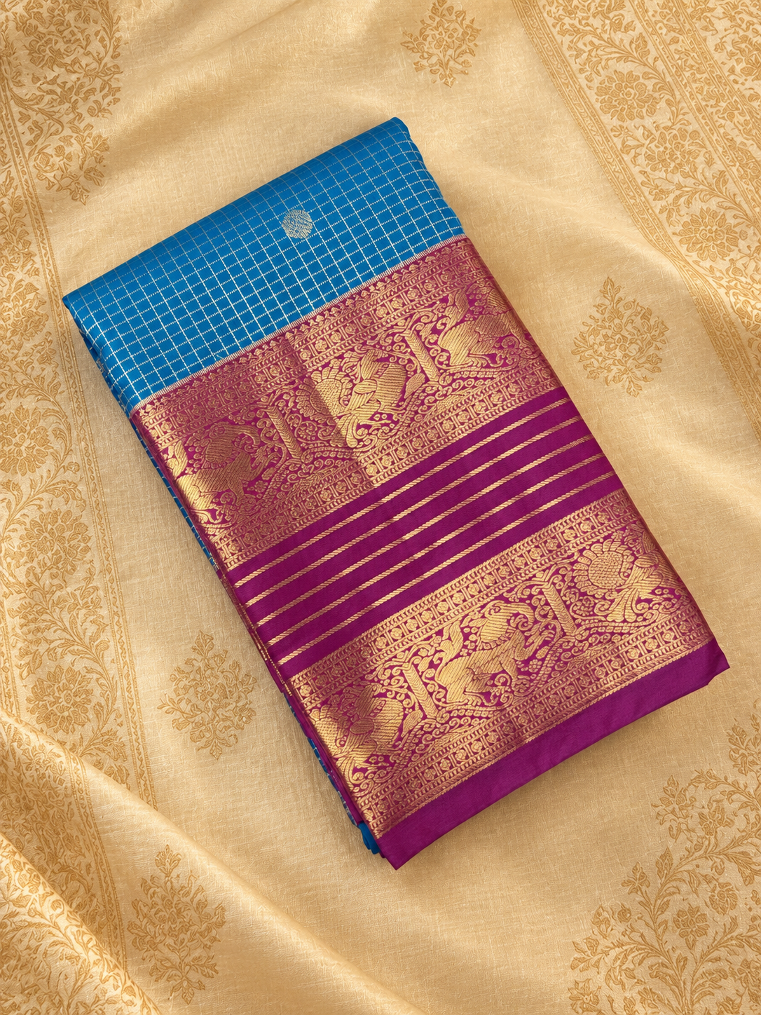 Premium Bridal Semi Kanchipuram Silk Saree - RF1308