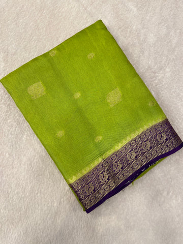 Premium Viscose Crepe Saree💚✨