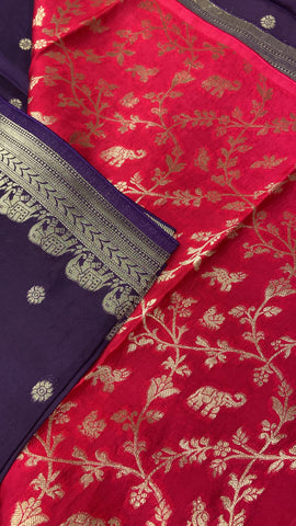 Premium Crepe Satin Silk Saree💜