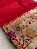 Premium Semi Crepe Silk Saree with Paithani Border🌼