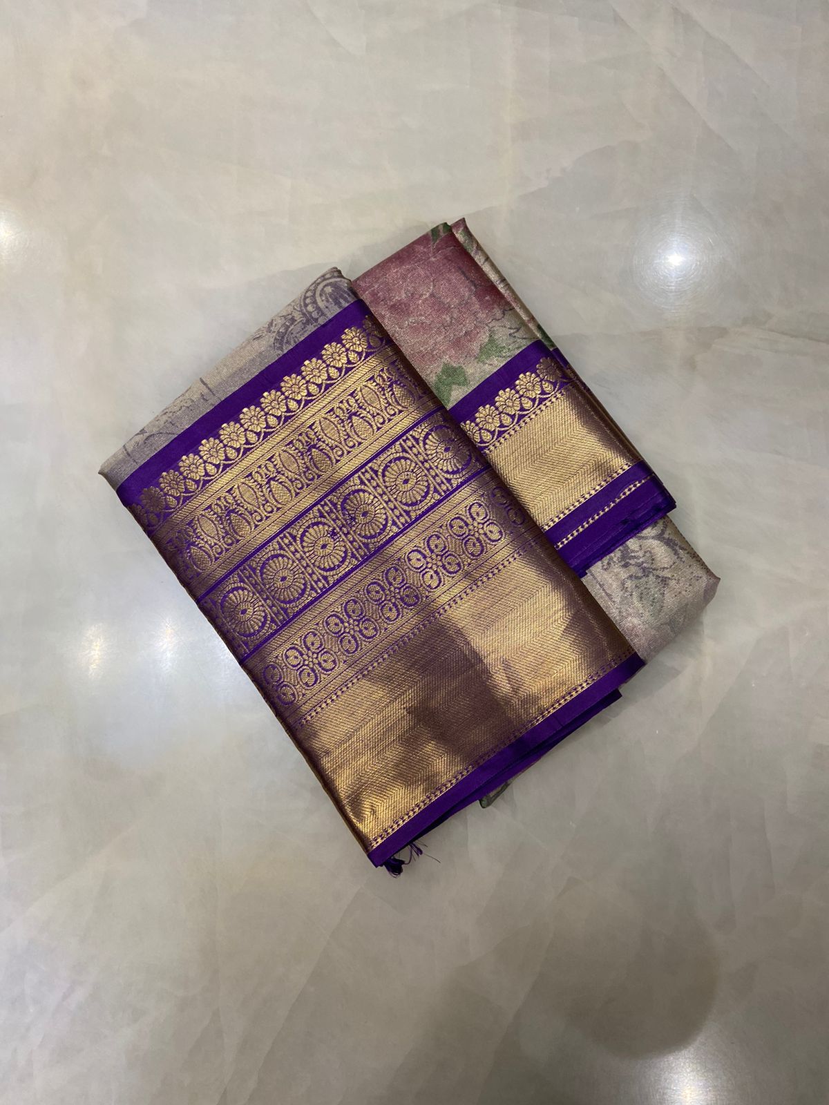 Semi Kanchipuram silk saree💜✨