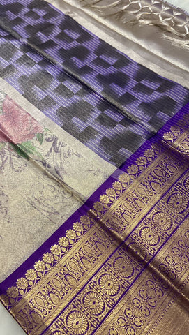 Semi Kanchipuram silk saree💜✨