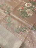 Premium Tissue Organza Saree With Embroidery - 902346