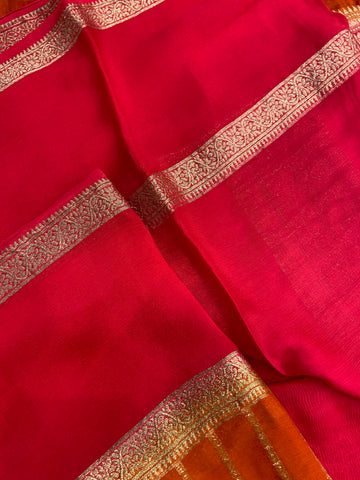 Pure wrinkle crepe silk saree