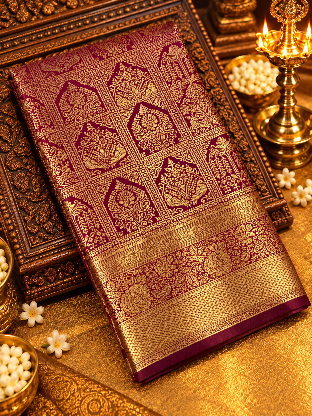 Premium Bridal Semi Kanchipuram Silk Saree - 901999