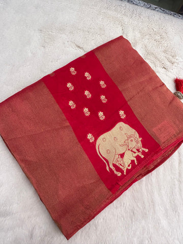 Premium Viscose Silk Saree￼🐂