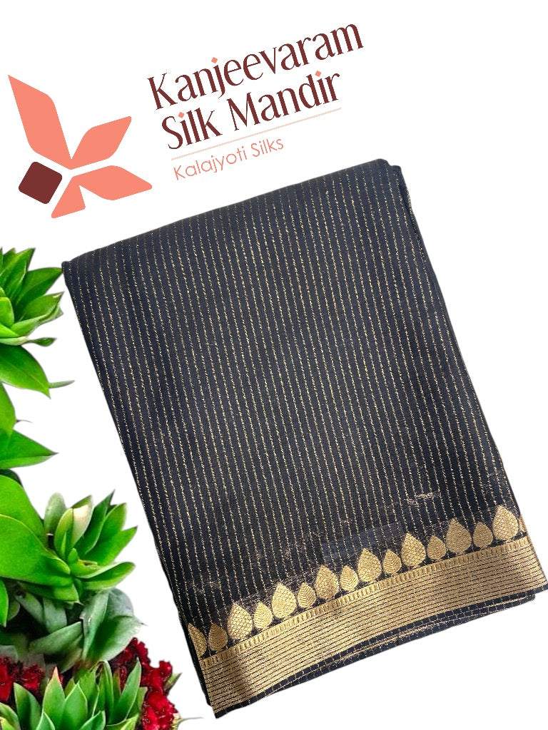 Premium crepe Semi Mysore Silk Saree