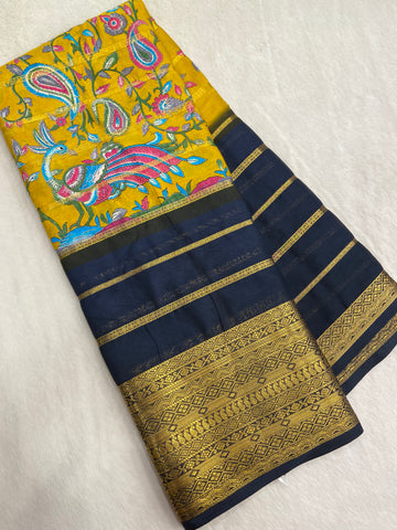 Premium Printed Semi Crepe Mysore Silk Saree