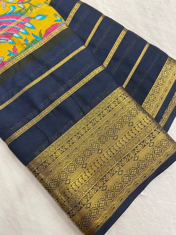 Premium Printed Semi Crepe Mysore Silk Saree