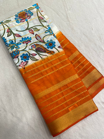 Premium Printed Semi Crepe Mysore Silk Saree