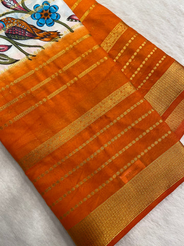 Premium Printed Semi Crepe Mysore Silk Saree