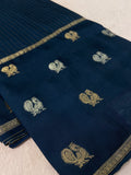 Pure Mix Crepe Mysore Silk Saree 💙 - 902976