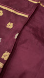 Pure Mix Crepe Mysore Silk Saree(wine) - 902976
