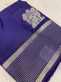 Pure Crepe Chinnon Saree - 902971