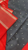 Pure Crepe Chinnon Saree ❤️- 902971