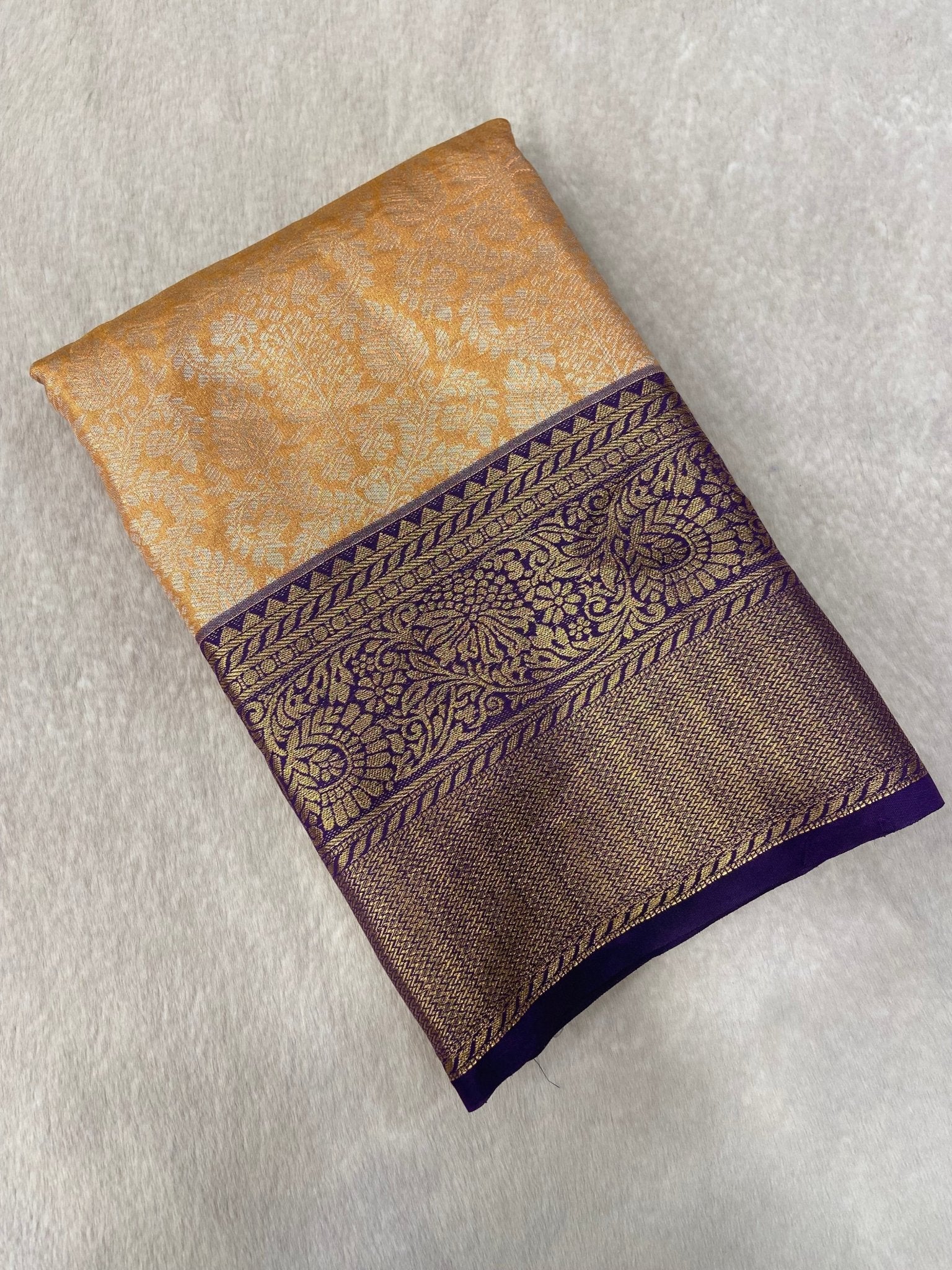 Bridal Semi Kanchipuram Silk Saree - Kanjeevaram Silk Mandir