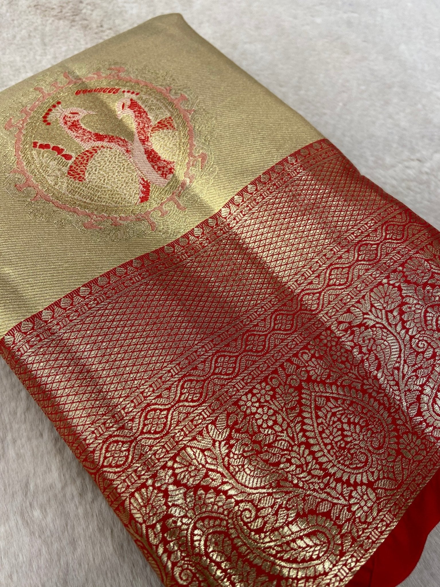 Bridal Semi Tissue Silk Saree - Kanjeevaram Silk Mandir