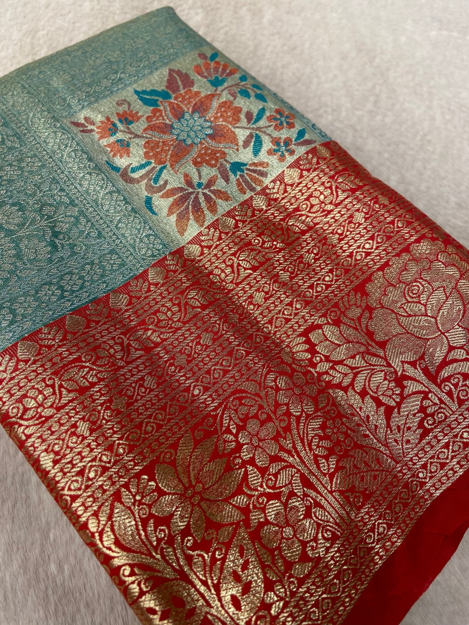 Bridal Semi Tissue Silk Saree - Kanjeevaram Silk Mandir