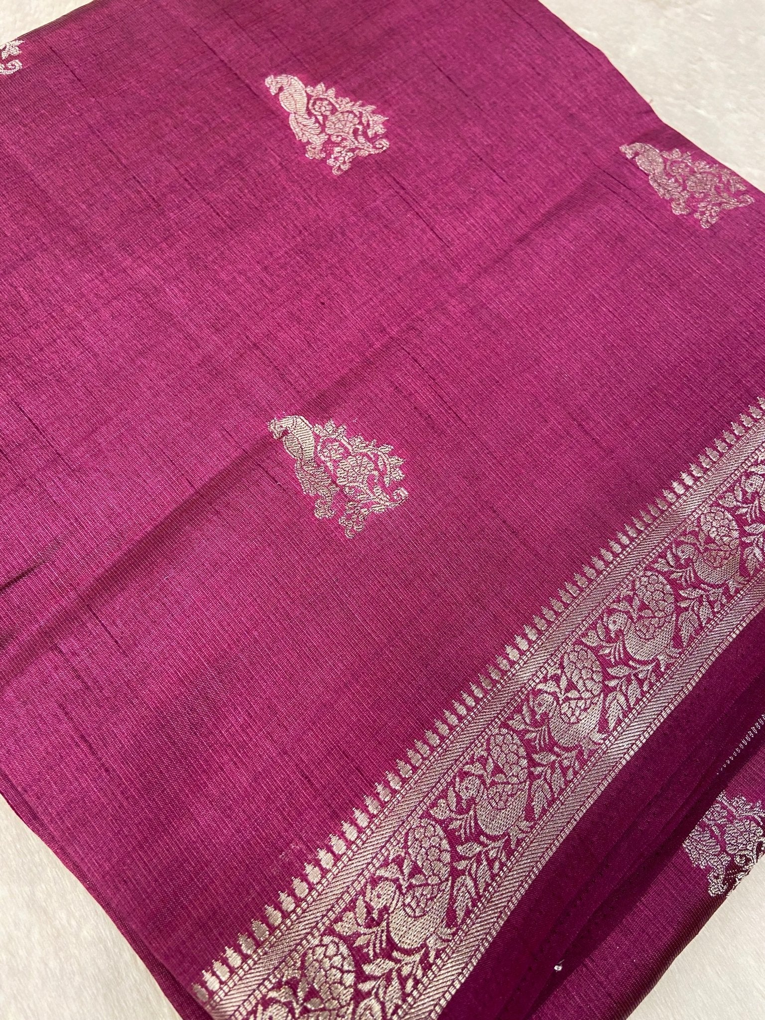 Butter Crepe Silk Saree - Kanjeevaram Silk Mandir