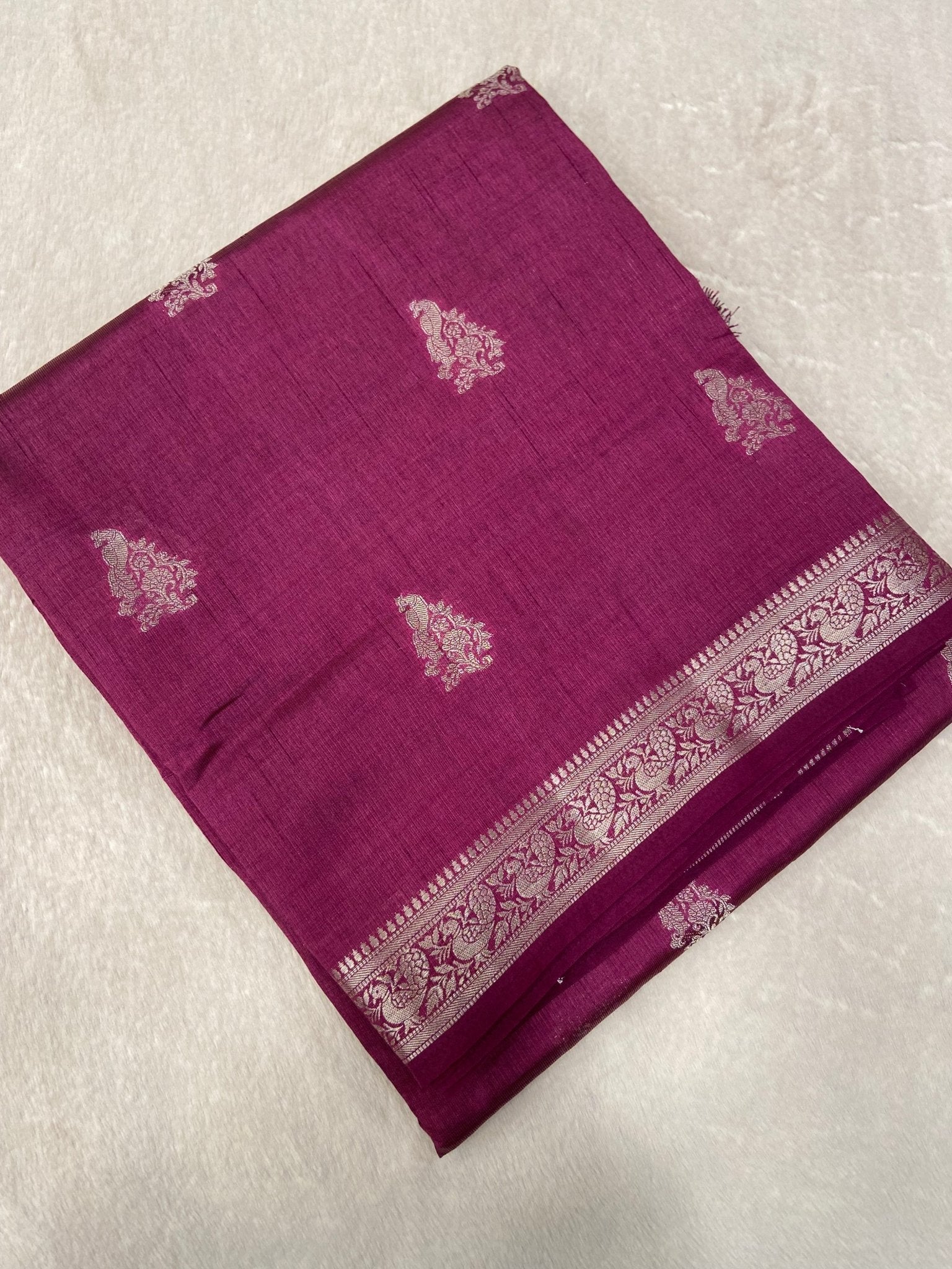 Butter Crepe Silk Saree - Kanjeevaram Silk Mandir