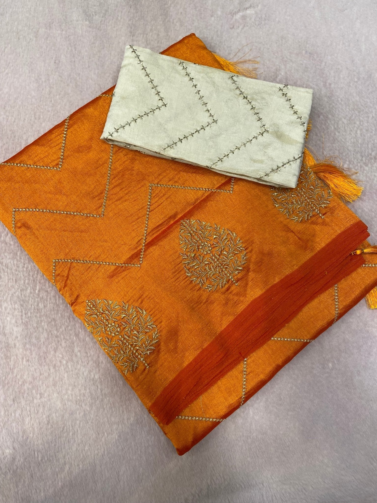 Butter Crepe Silk Saree - Kanjeevaram Silk Mandir