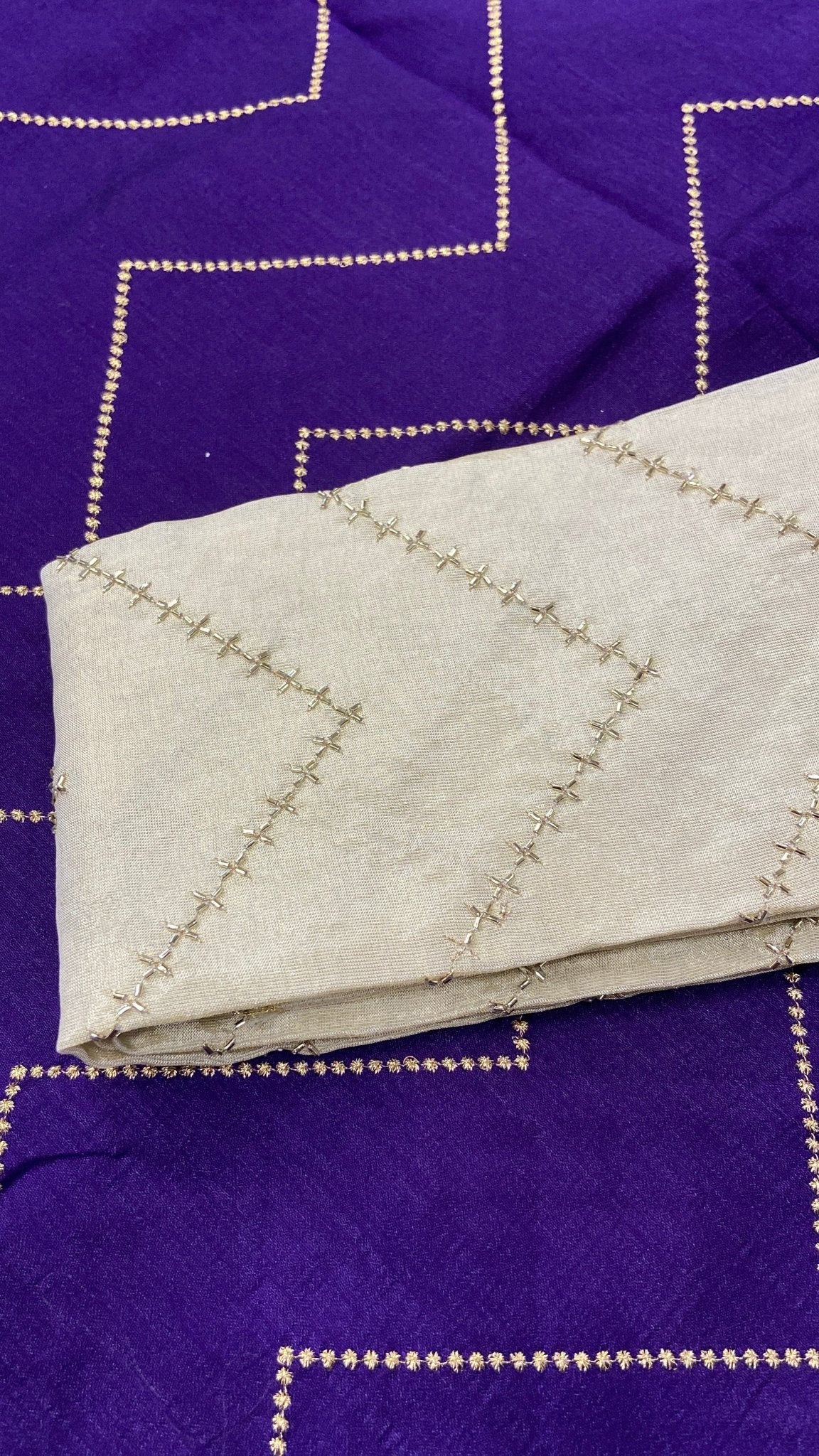 Butter Crepe Silk Saree💜 - Kanjeevaram Silk Mandir