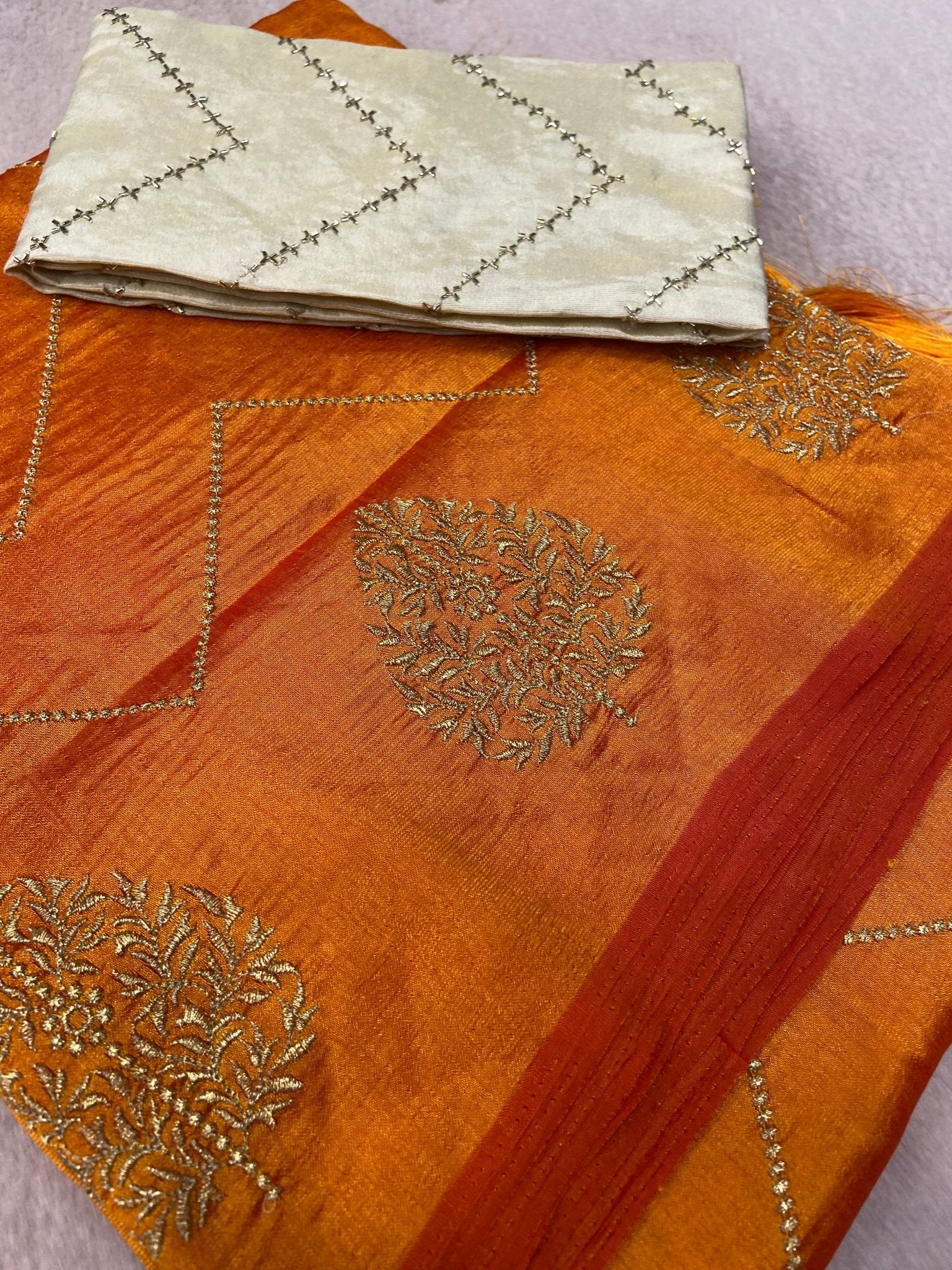 Butter Crepe Silk Saree - Kanjeevaram Silk Mandir