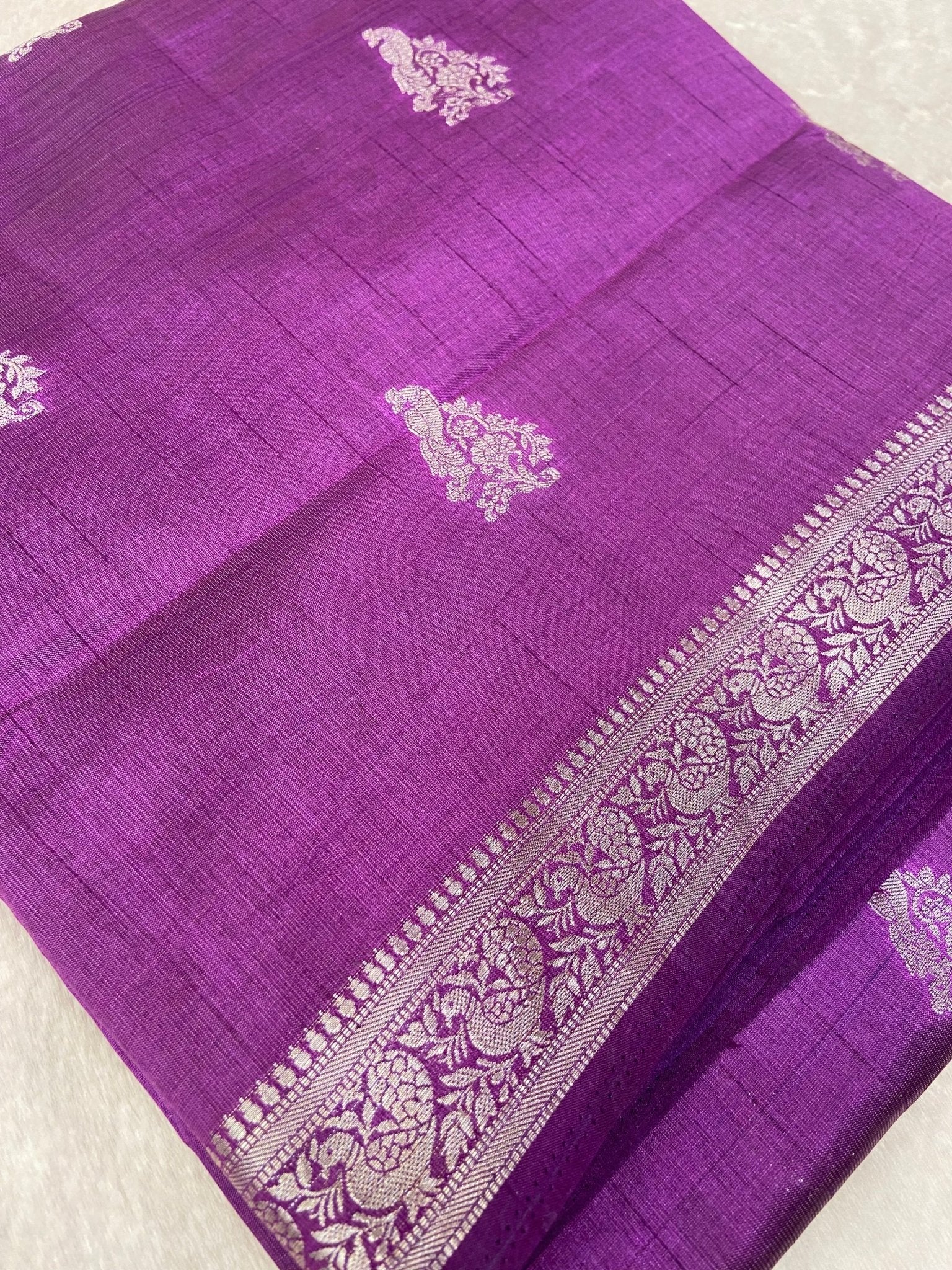 Butter Crepe Silk Saree - Kanjeevaram Silk Mandir