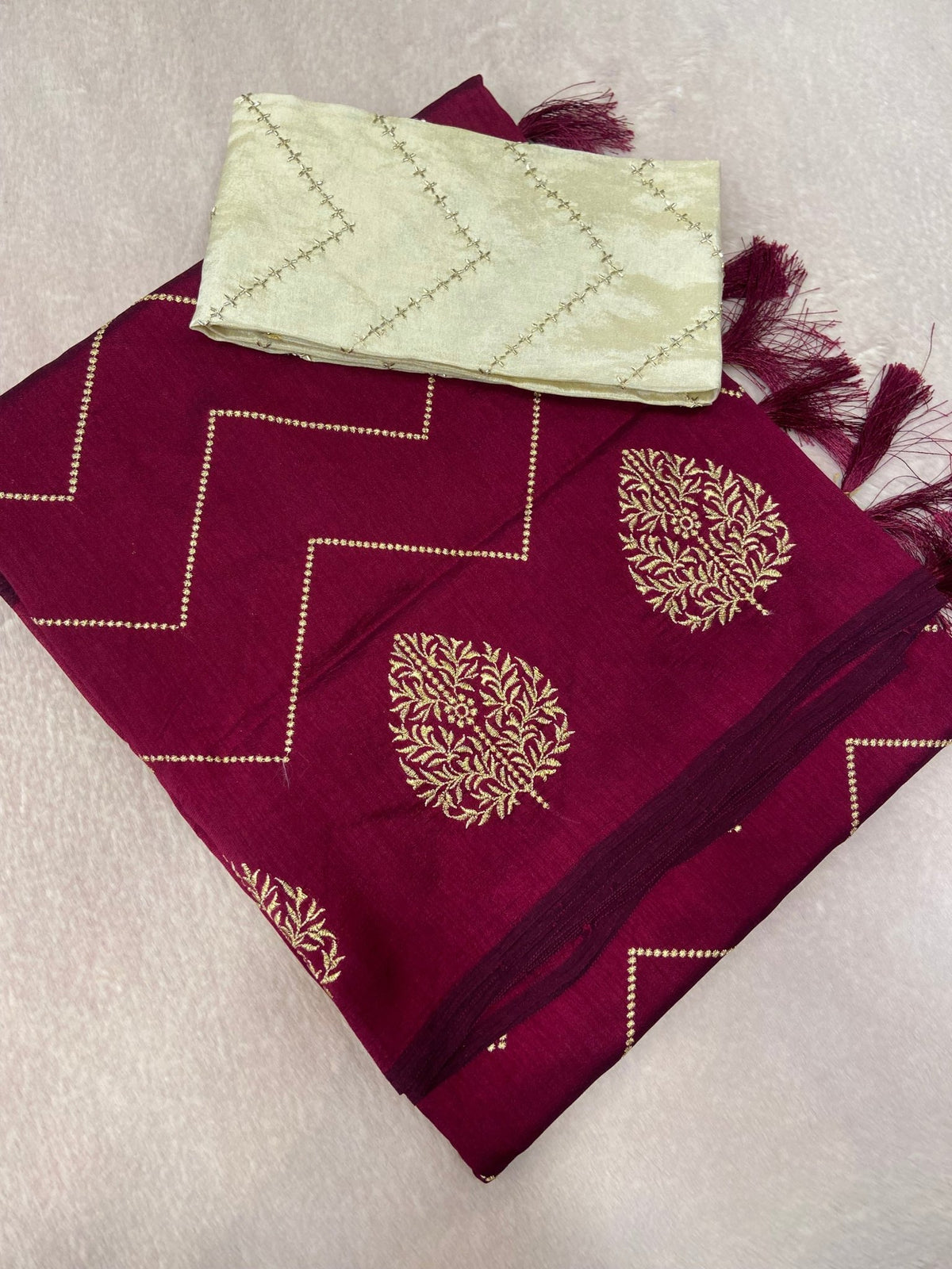 Butter Crepe Silk Saree🥀 - Kanjeevaram Silk Mandir