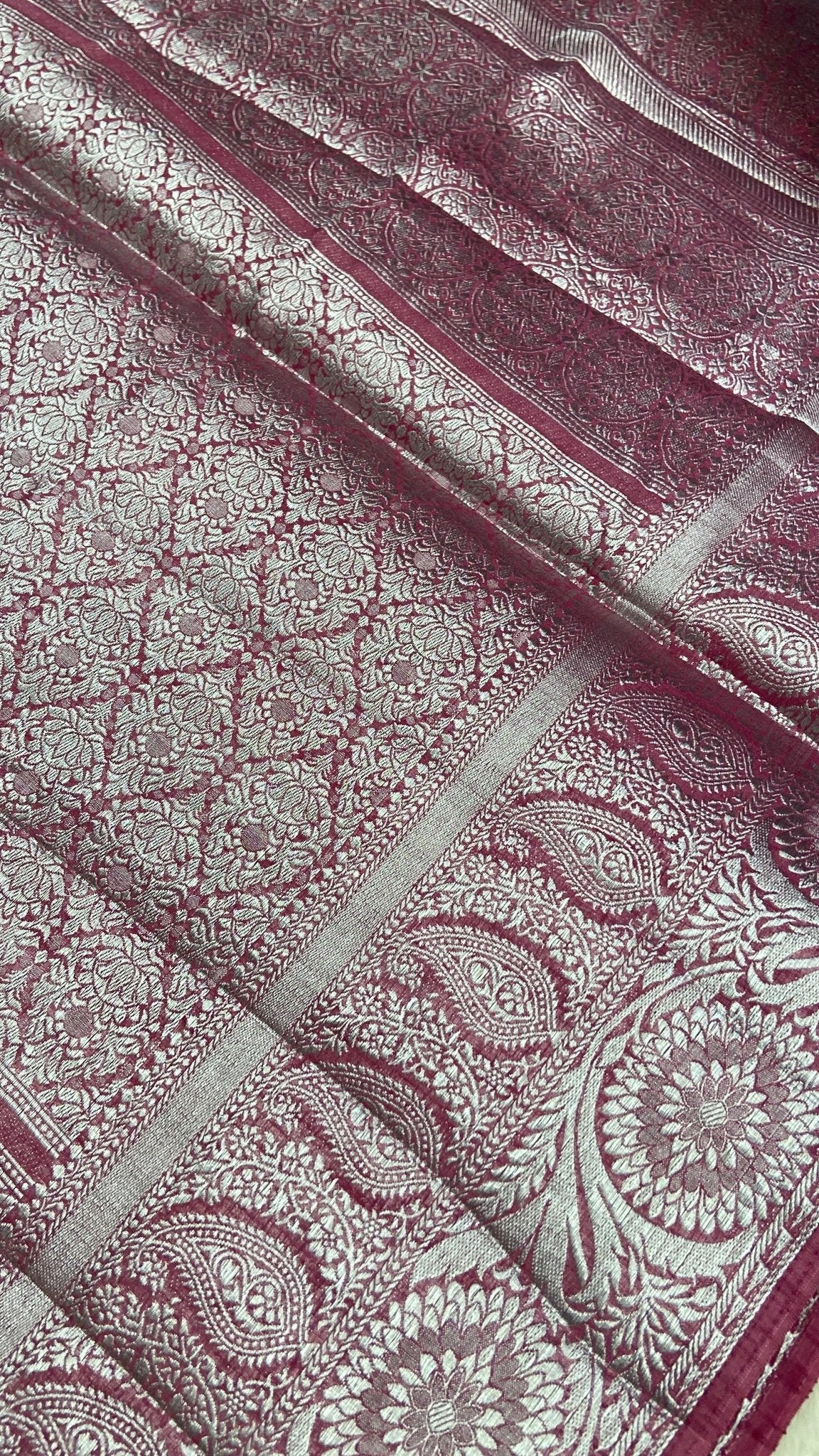 Butter Crepe Silk Saree(light) - Kanjeevaram Silk Mandir