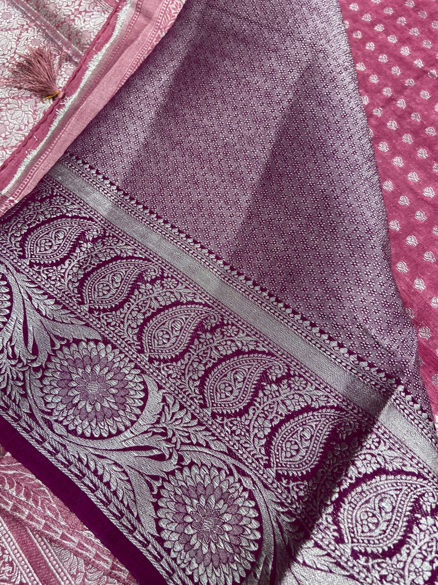 Butter Crepe Silk Saree(light) - Kanjeevaram Silk Mandir