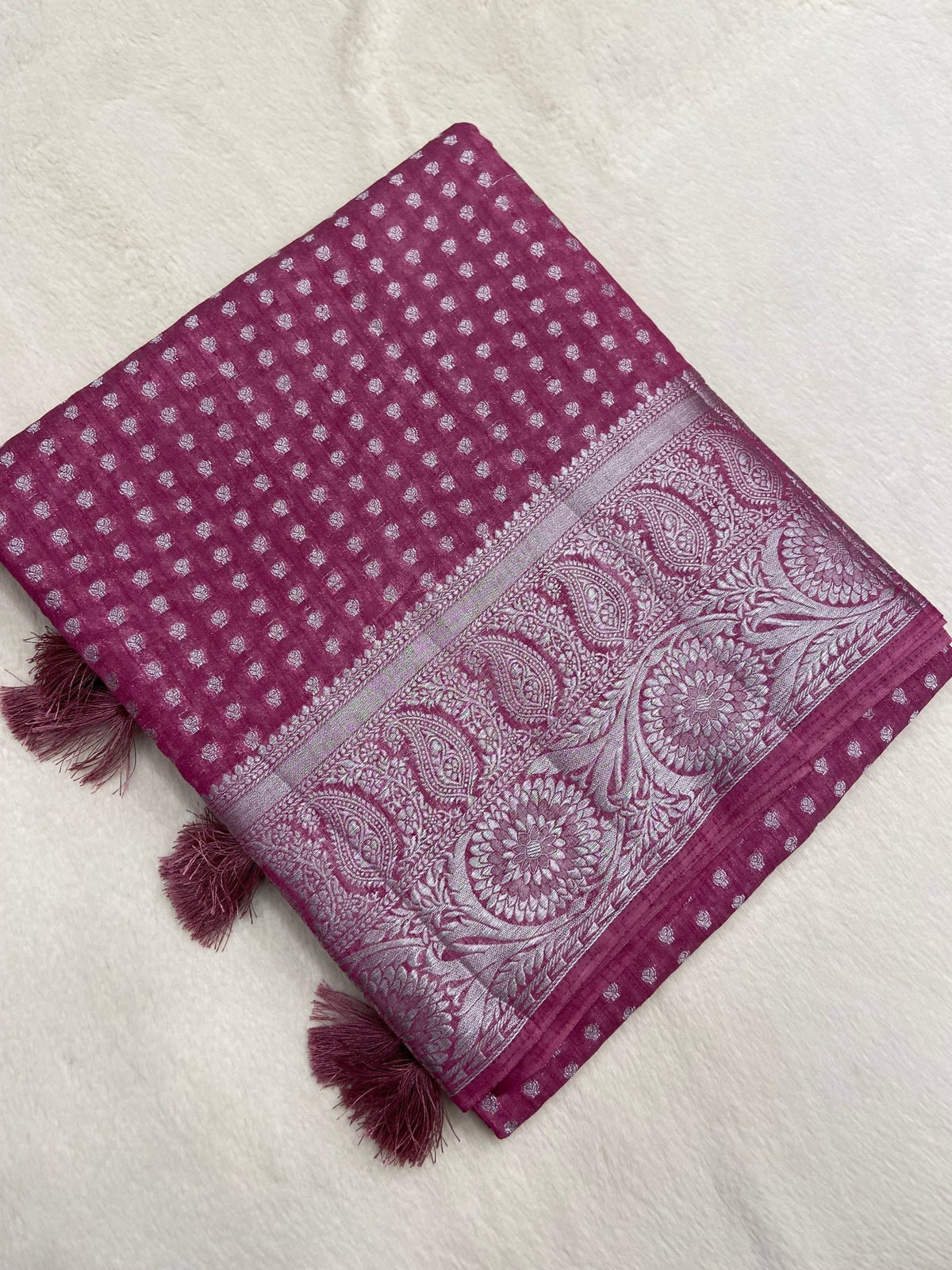 Butter Crepe Silk Saree(light) - Kanjeevaram Silk Mandir
