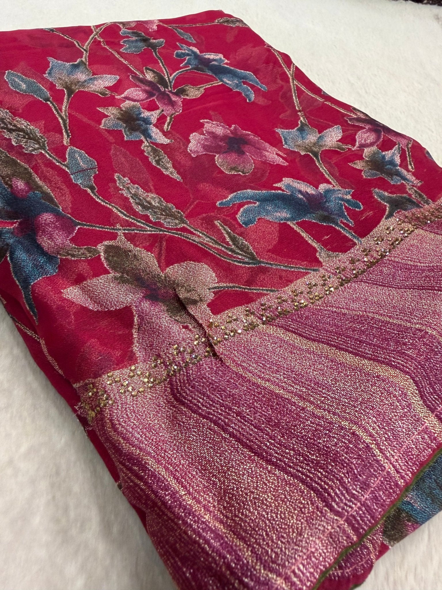 Chiffon Brasso Saree - Kanjeevaram Silk Mandir