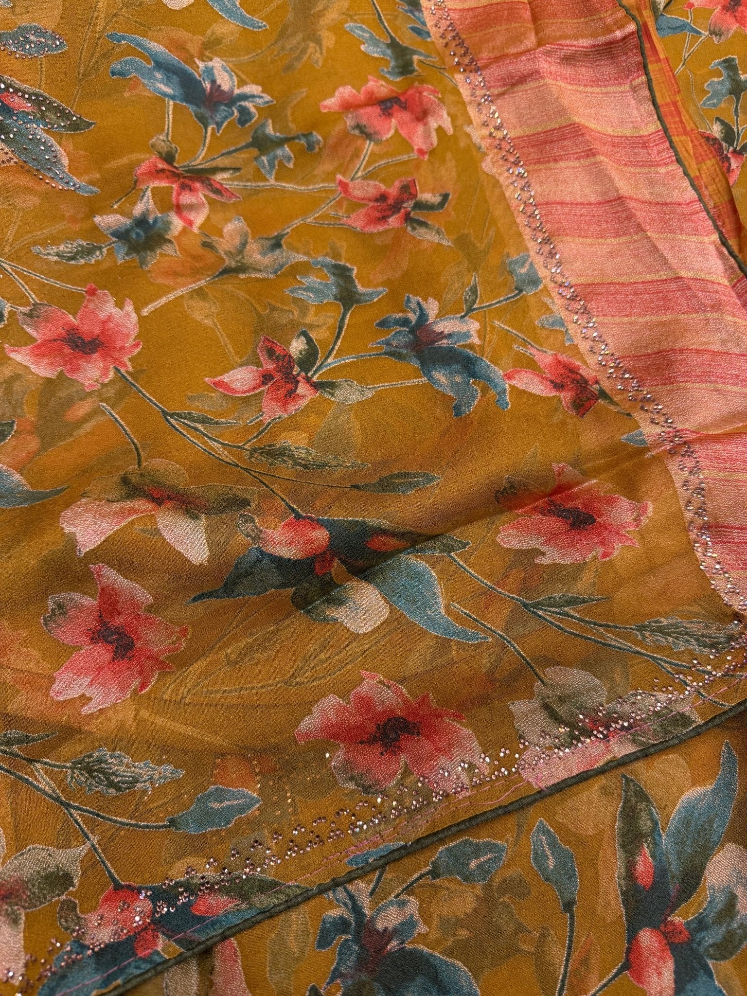 Chiffon Brasso Saree - Kanjeevaram Silk Mandir