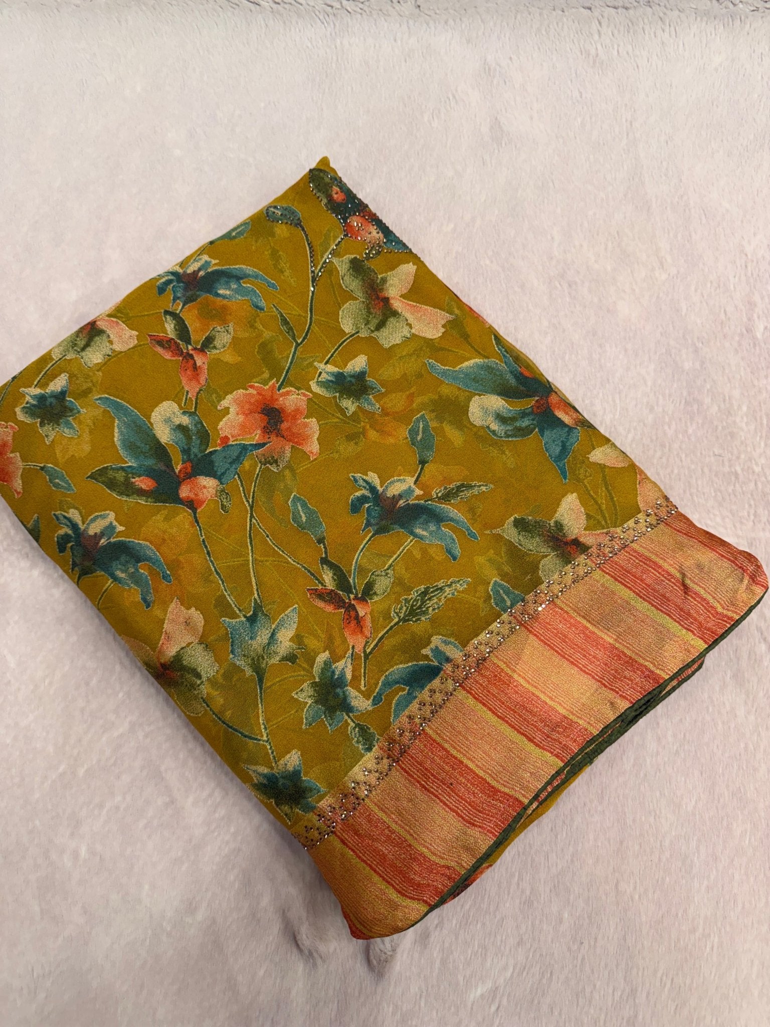 Chiffon Brasso Saree - Kanjeevaram Silk Mandir